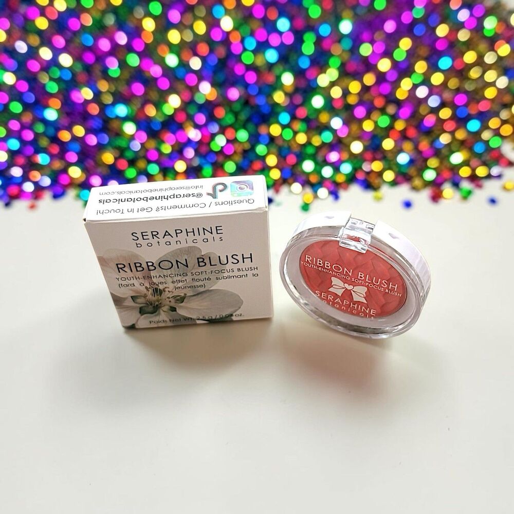 SERAPHINE BOTANICALS Ribbon Blush in Whisper (rose pink) Full Size 0.09 oz NIB - Picture 10 of 16
